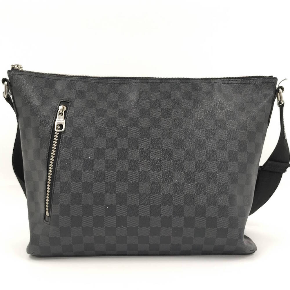 Louis Vuitton Graphite Bag Mick Damier Black Shoulder Black